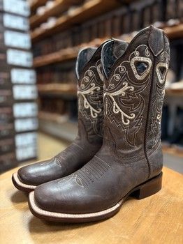AMELIA Dark brown square toe