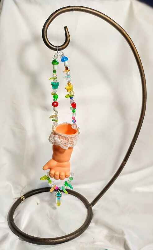 Arm plant holder with charms