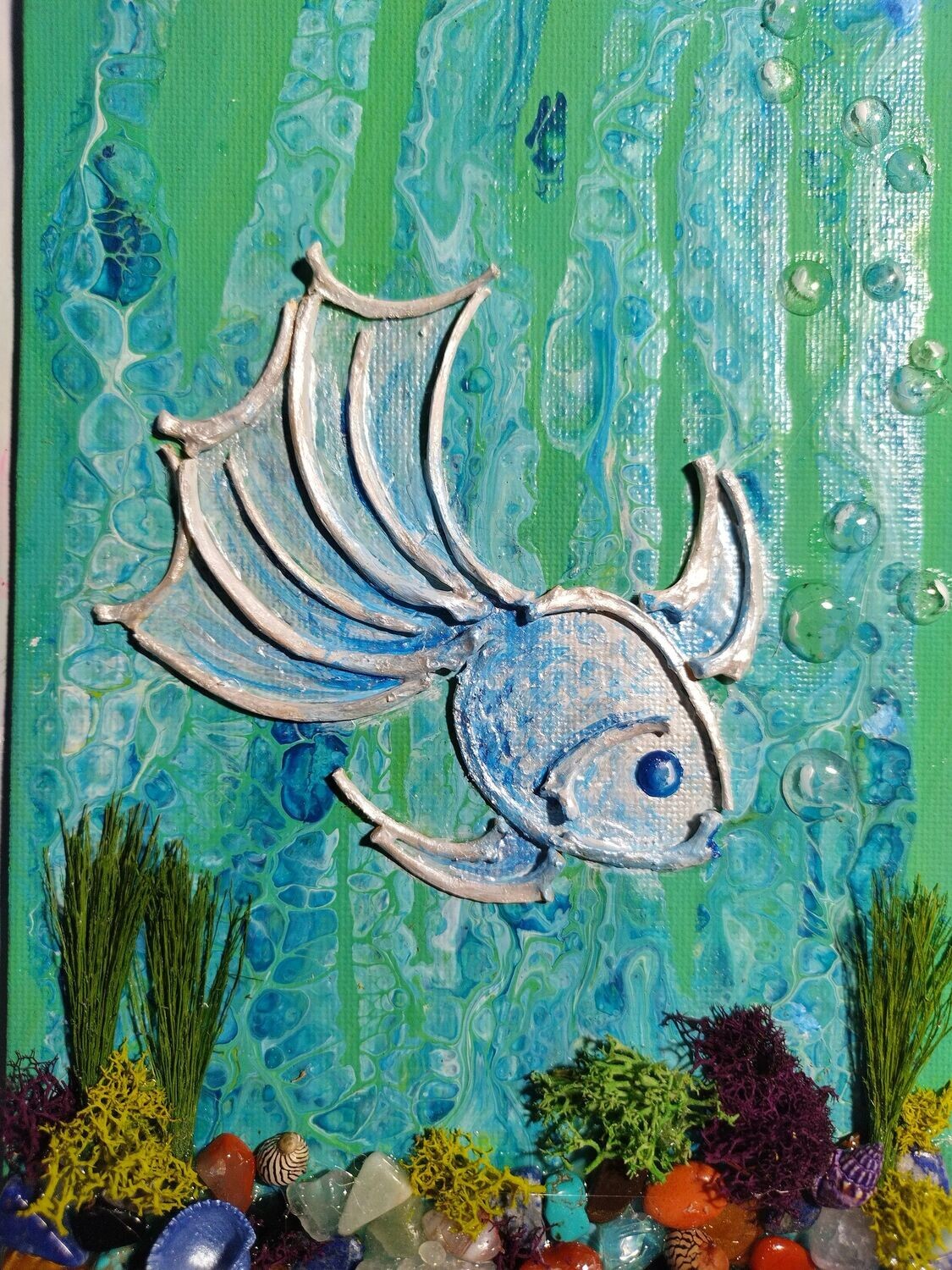 Fish Rib bone Painting