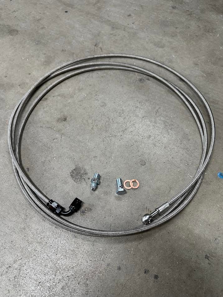 Braided Stainless Hydraulic Brake Line, Limo length