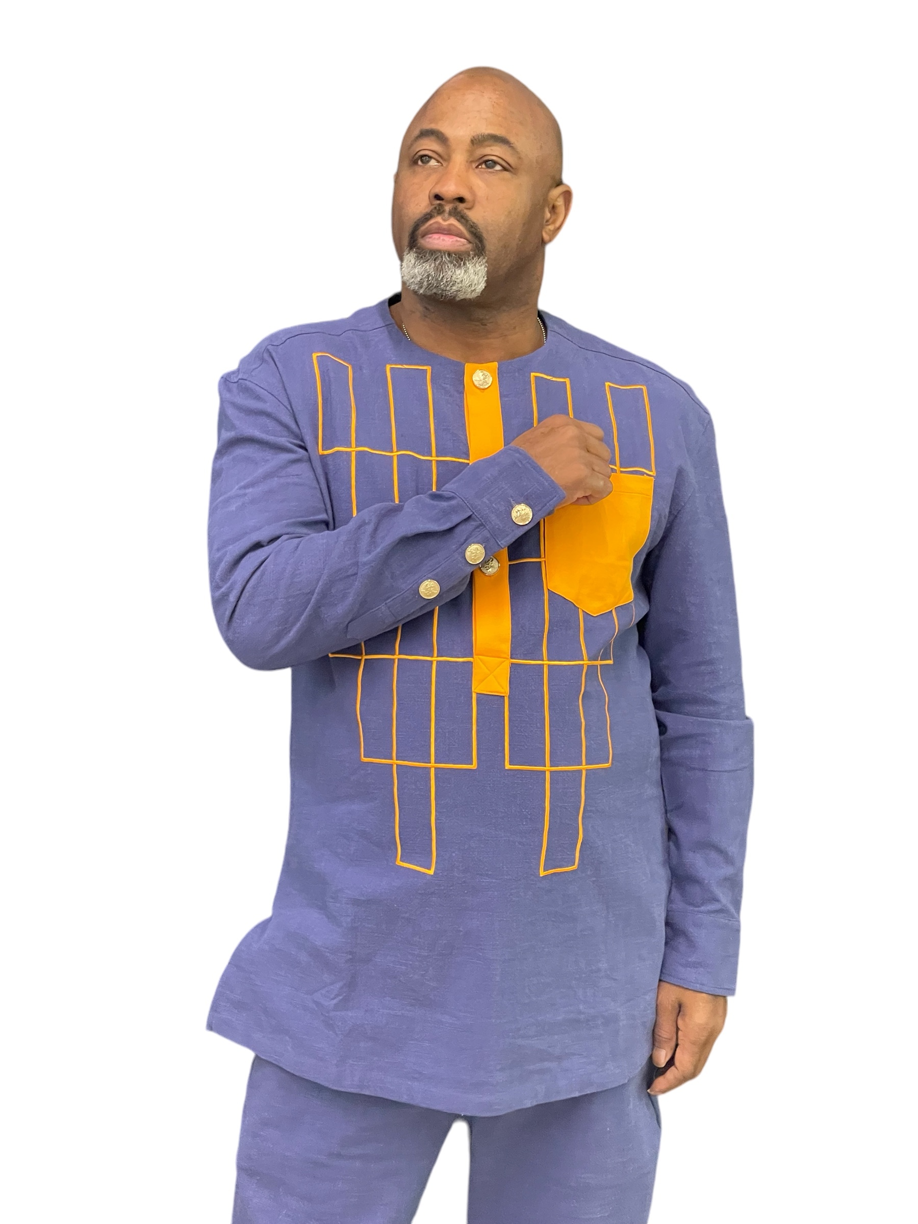 Embroidered Men's Senator Suit
