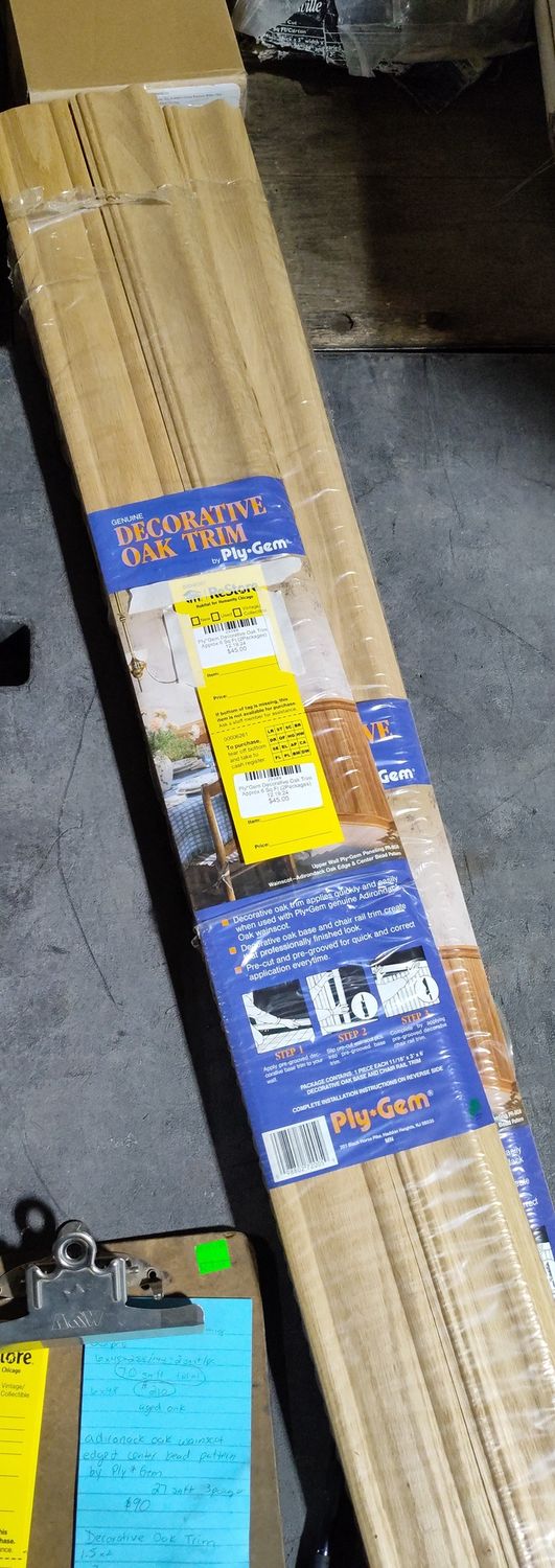 Ply*Gem Decorative Oak Trim Approx 6 Sq Ft (2Packages) 12.19.24