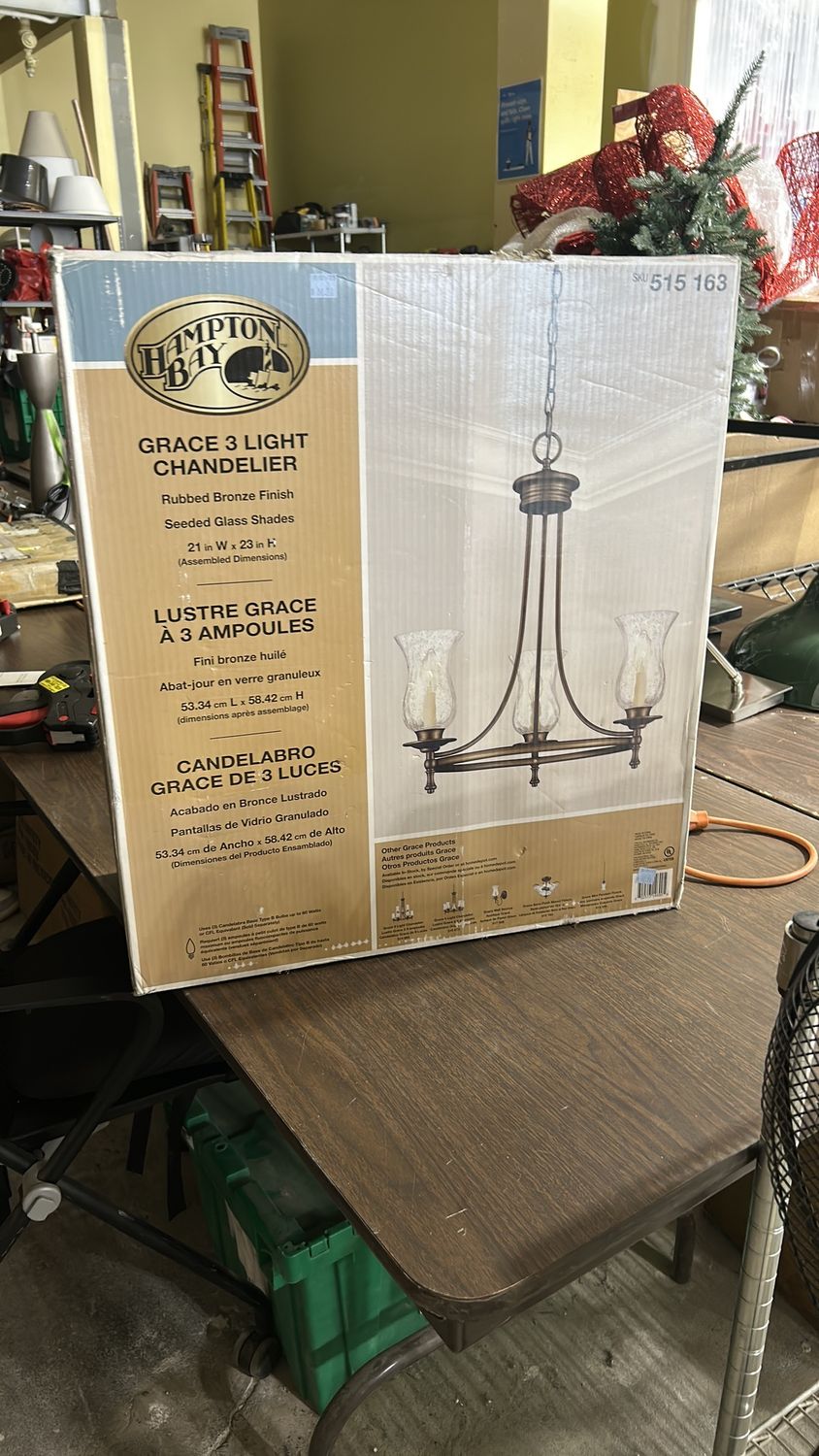 Grace 3 light chandelier 8.5.25s