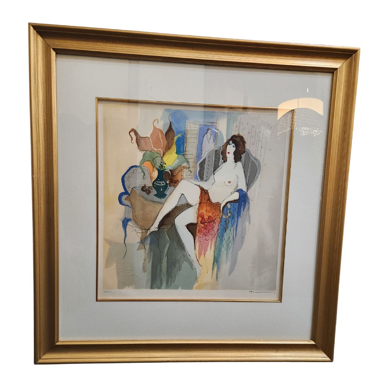 Itzchak Tarkay (Israeli, 1935-2012) Serigraph In Color, "Le Salon II"