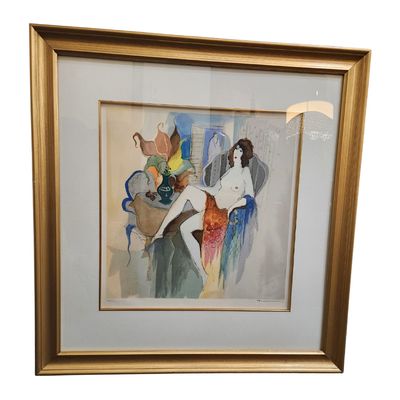 Itzchak Tarkay (Israeli, 1935-2012) Serigraph In Color, "Le Salon II"