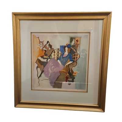 Itzchak Tarkay (Israeli, 1935-2012) Serigraph In Color, "Le Salon I"