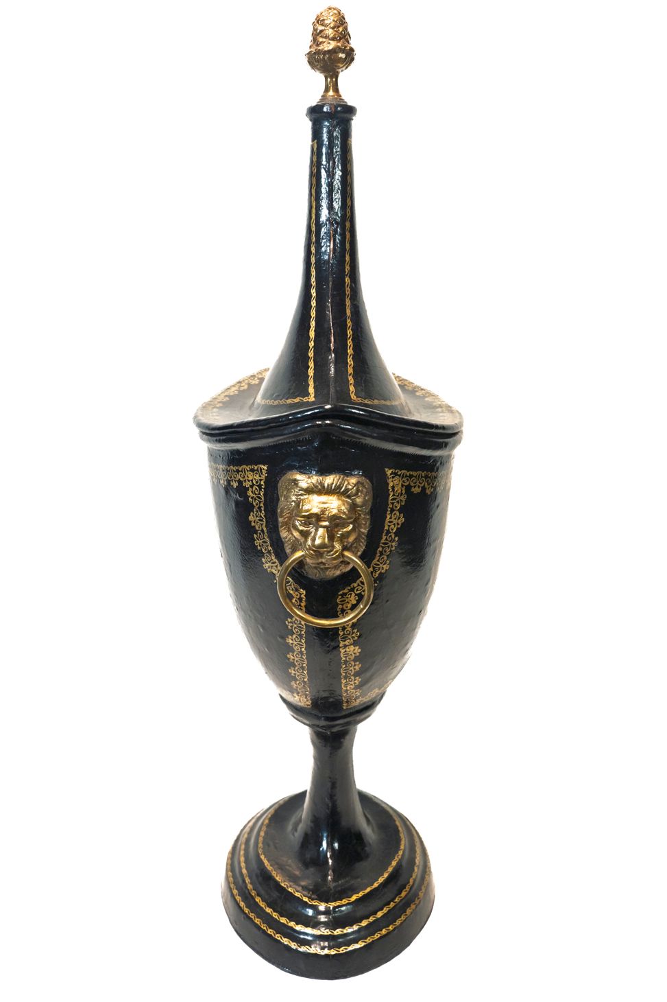 Vintage Neoclassical-Style Toleware Urn