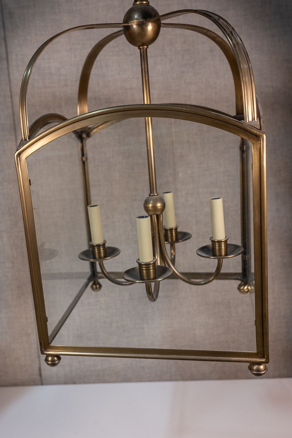 Arched Brass Foyer Pendant