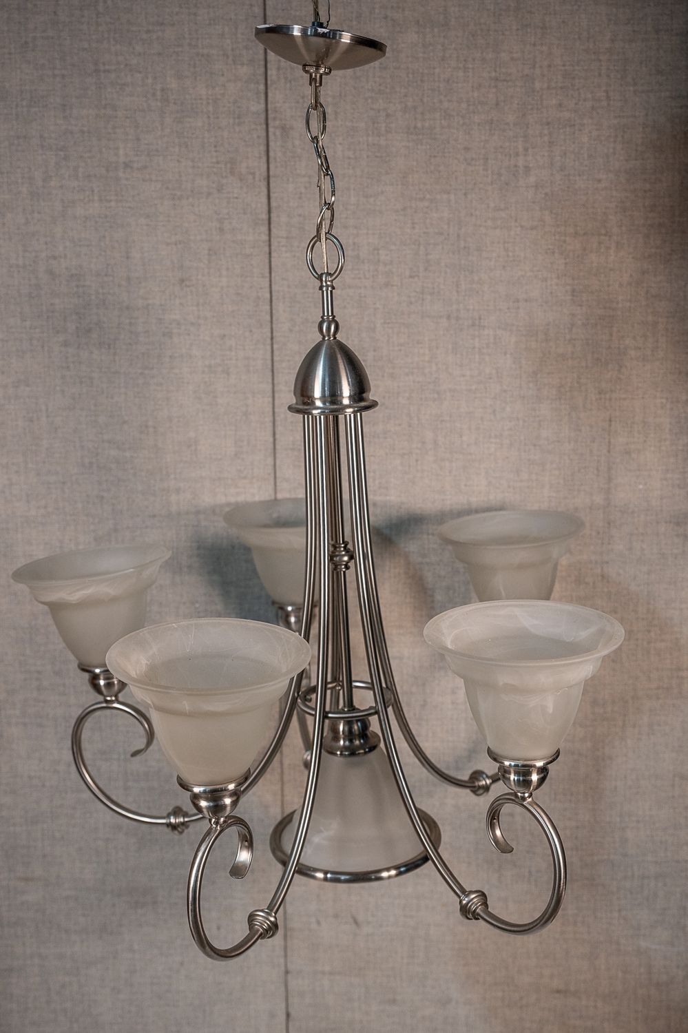 6-Light Brushed Nickel Chandelier