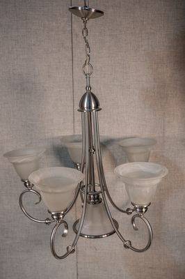 6-Light Brushed Nickel Chandelier