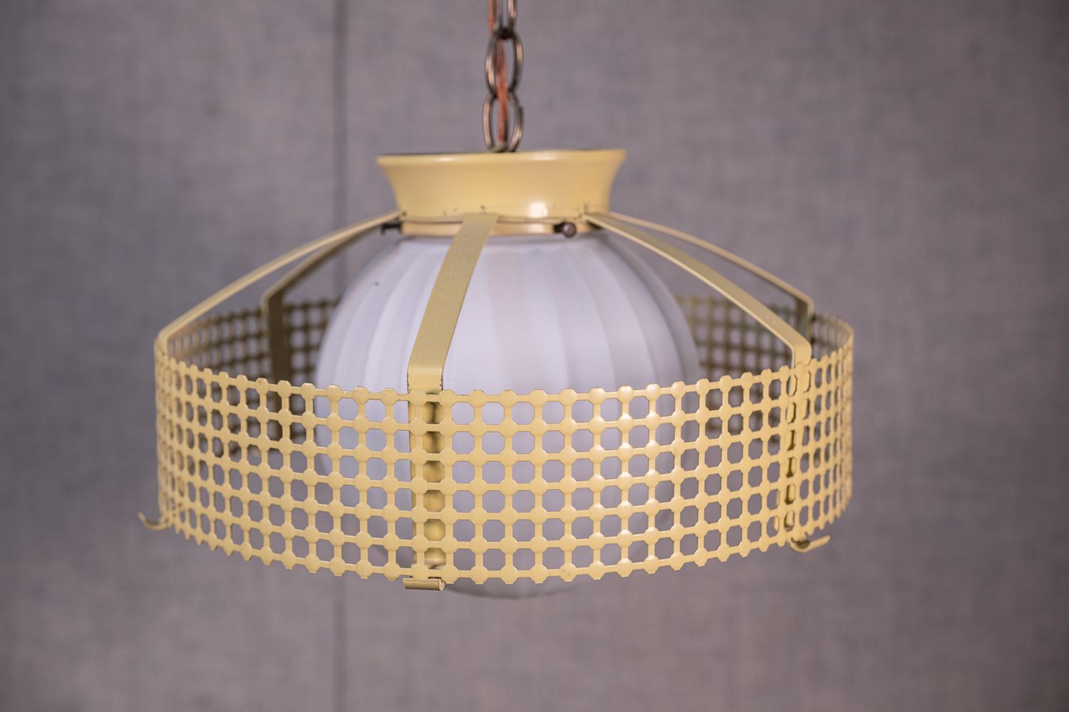 Goovy Yellow Vintage Mid Century Pendant Light
