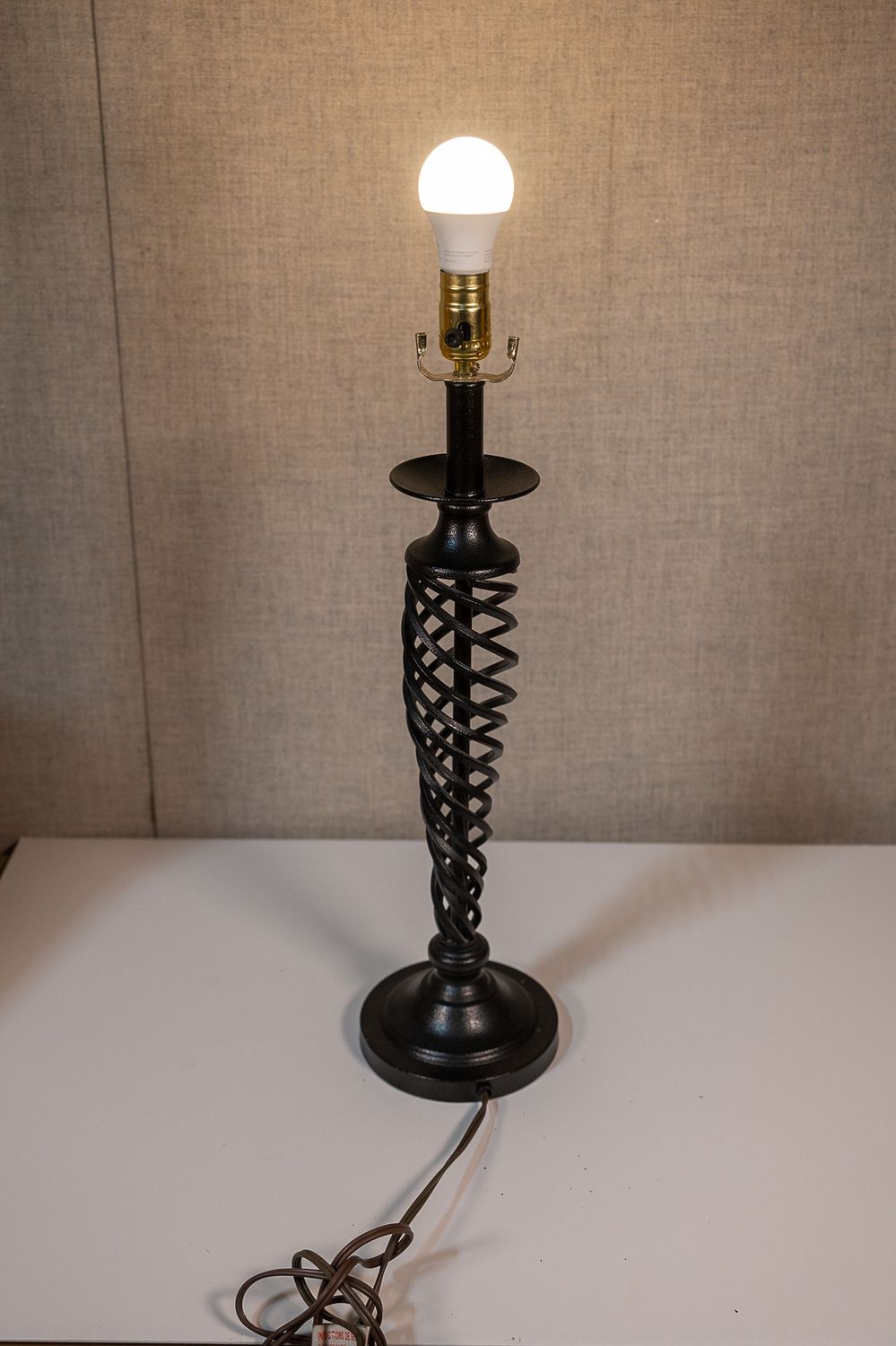 Black Spiral Lamp