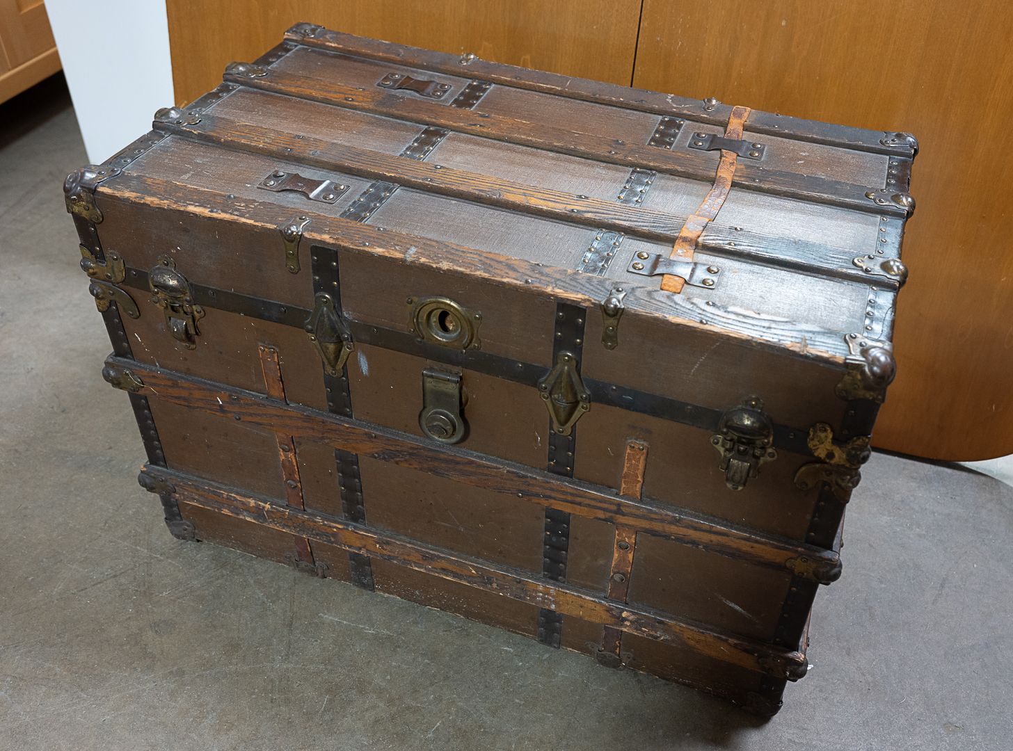 Vintage Wood and Metal Steamer Trunk