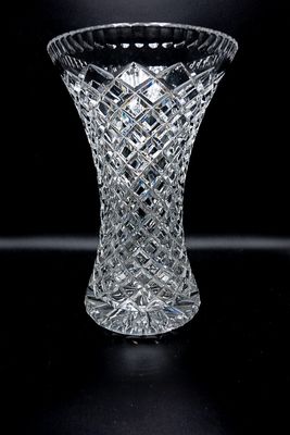 Diamond Cut Crystal Vase
