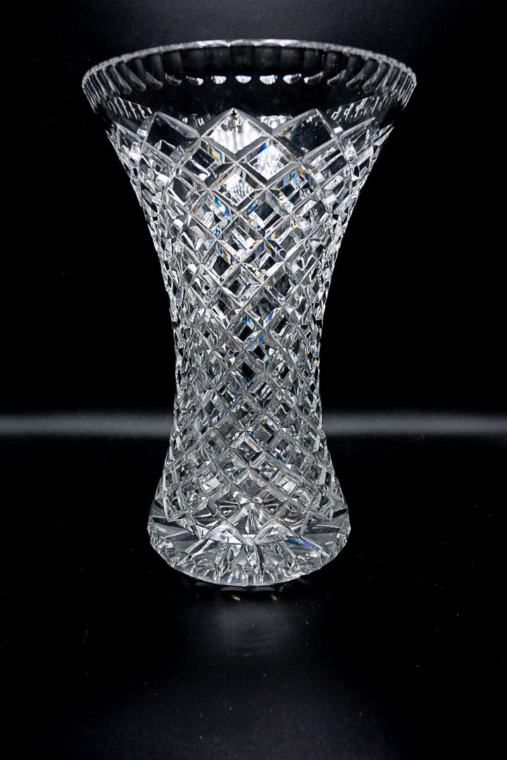 Diamond Cut Crystal Vase