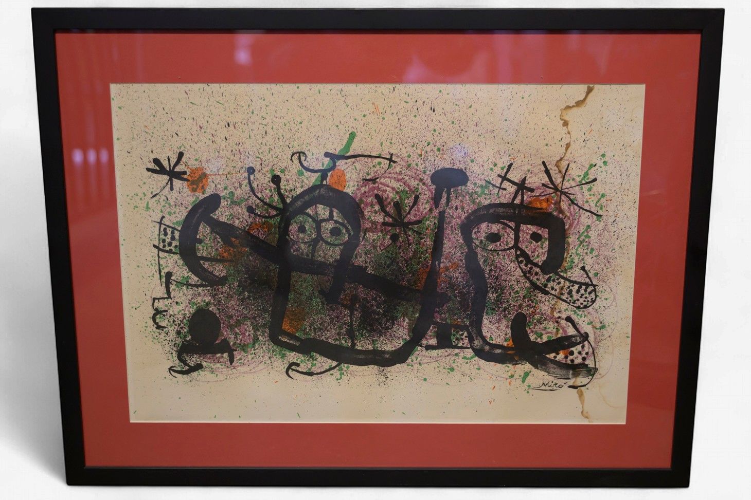 Lithograph titled "Ma de Proverbis by Joan Miró