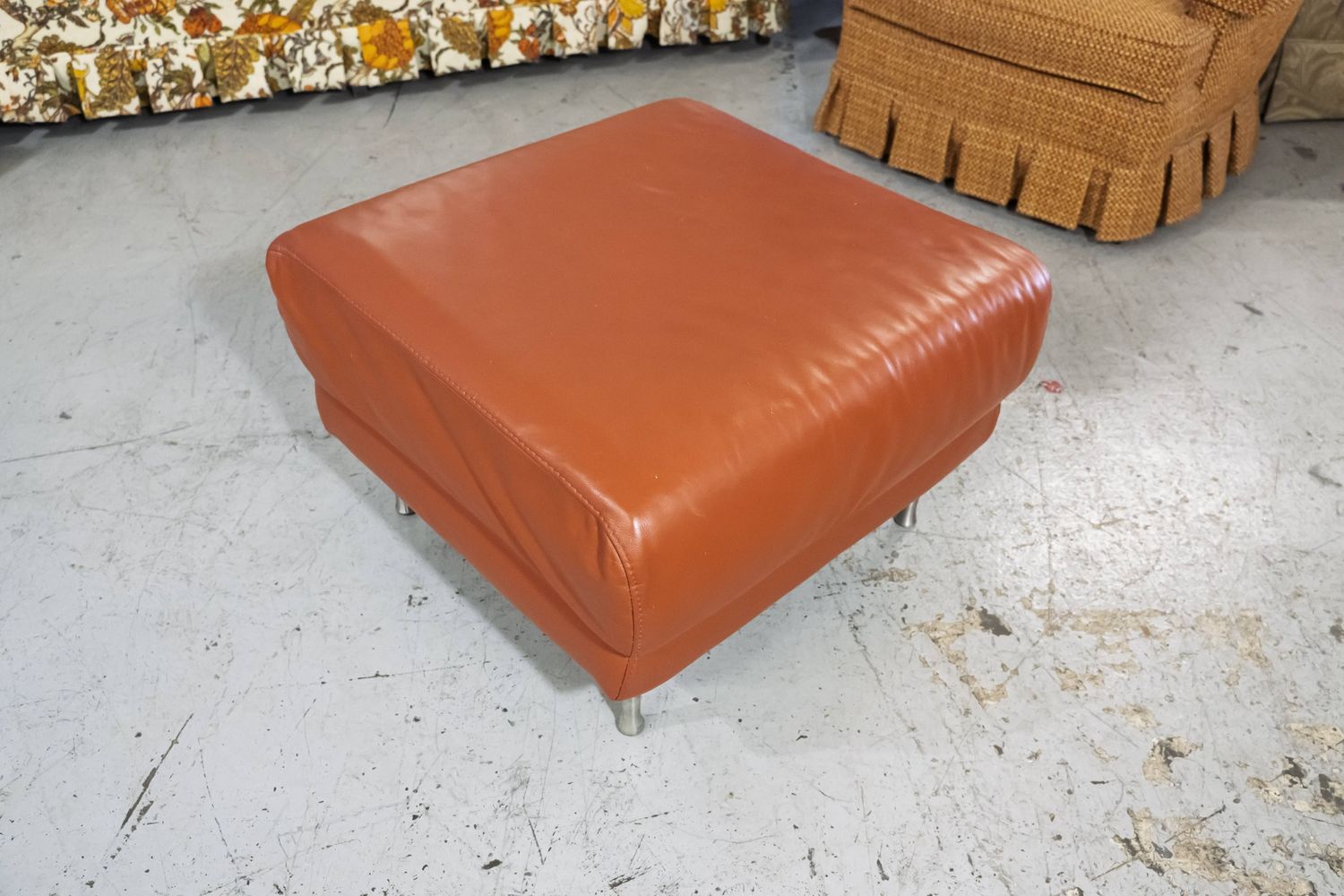 Burnt Orange Ottoman
