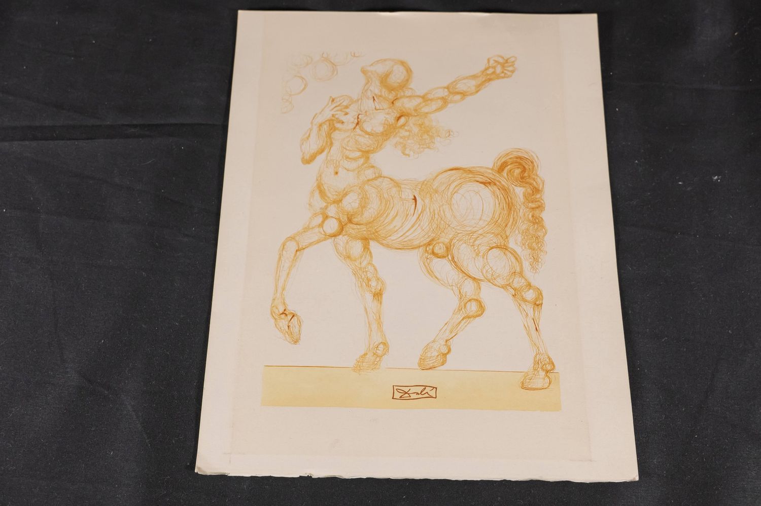 Salvador Dalí, The Centaur, 1963 Original Woodcut, Unframed