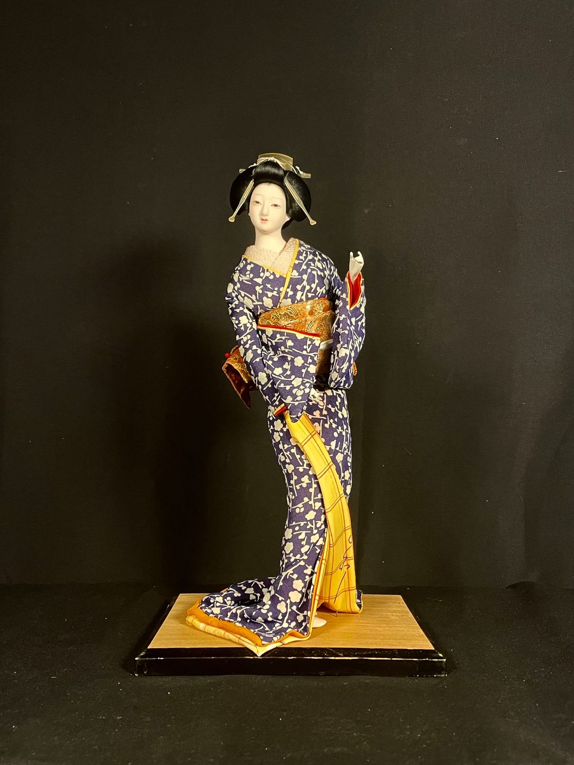 Vintage Japanese “Gofun” Hand Painted Porcelain Geisha Doll