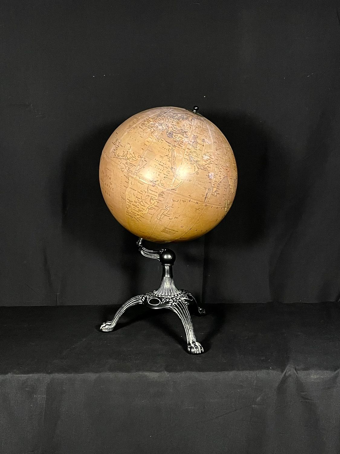 Vintage-Inspired Restoration Hardware Terrestrial Globe with Stand