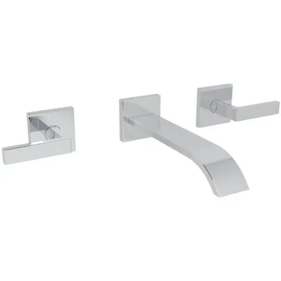 Rohl Wa751L 1.2 GPM Wall Mounted Widespread Bathroom Faucet - Chrome