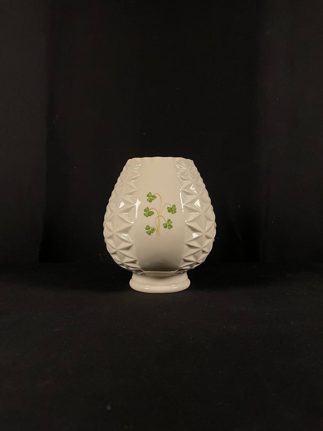 Shamrock (Embossed) Globe Vase by Donegal Parian