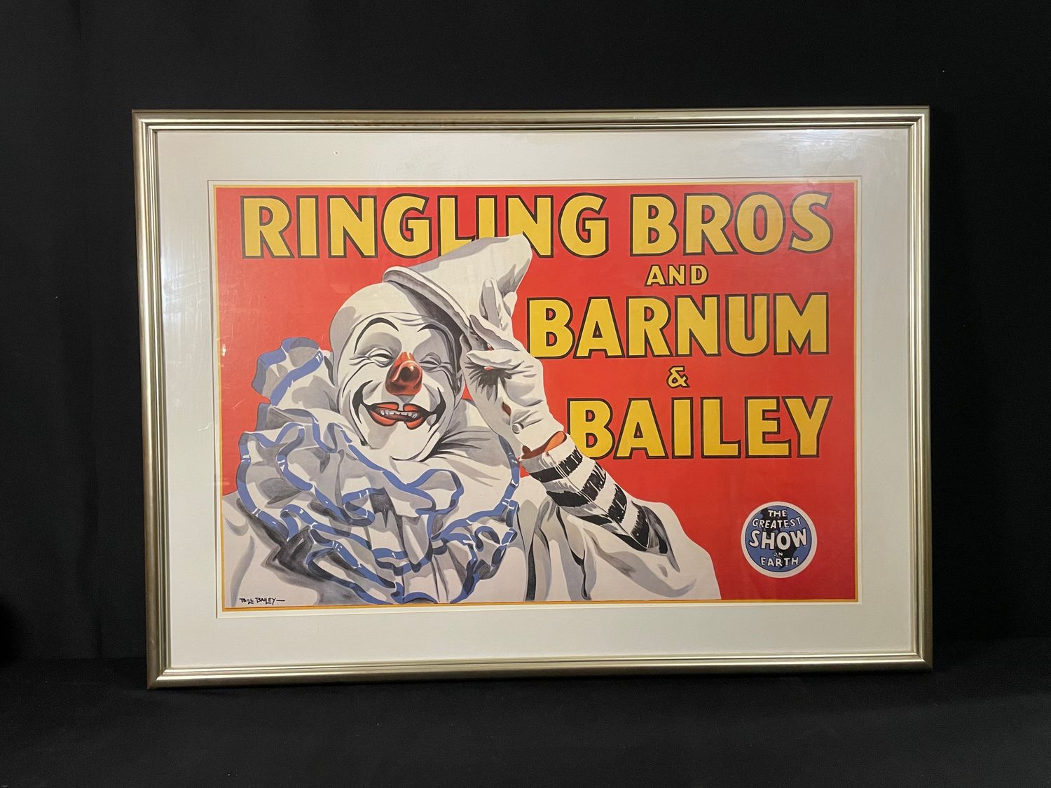 Ringling Bros. and Barnum and Bailey Advertisement Poster - Felix Adler Clown Print by Bill Bailey, 1945