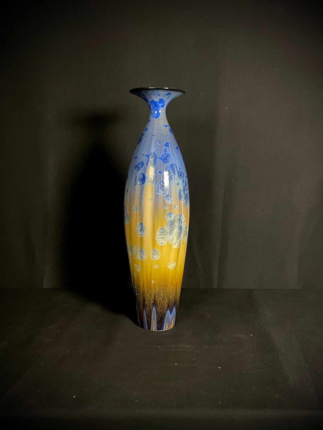 Hand-Thrown Ceramic Crystalline Vase