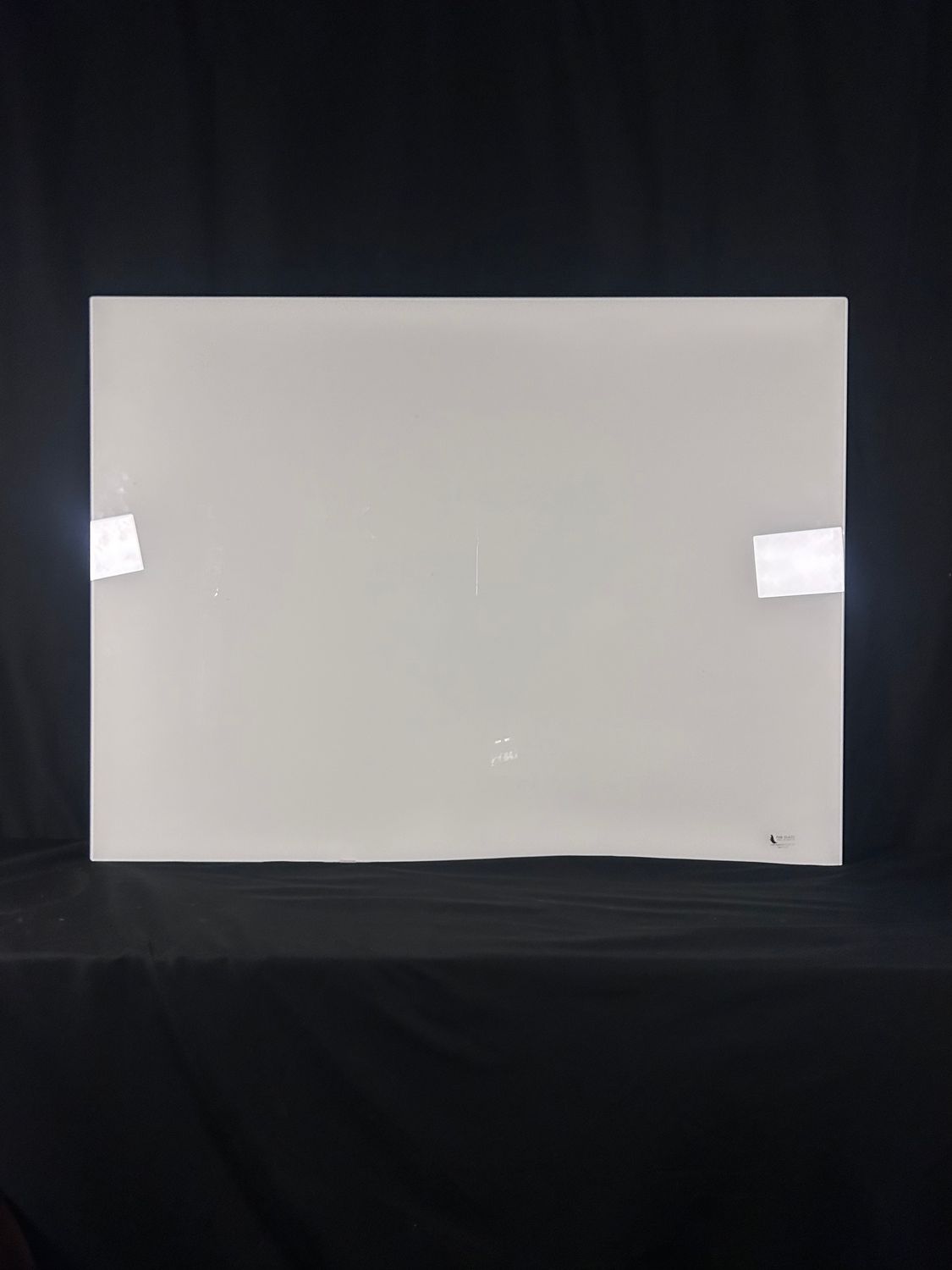 Fab Glass and Mirror Frameless Magnetic Glass Dry Erase Board 48" x 36" w/Mounting Hardware