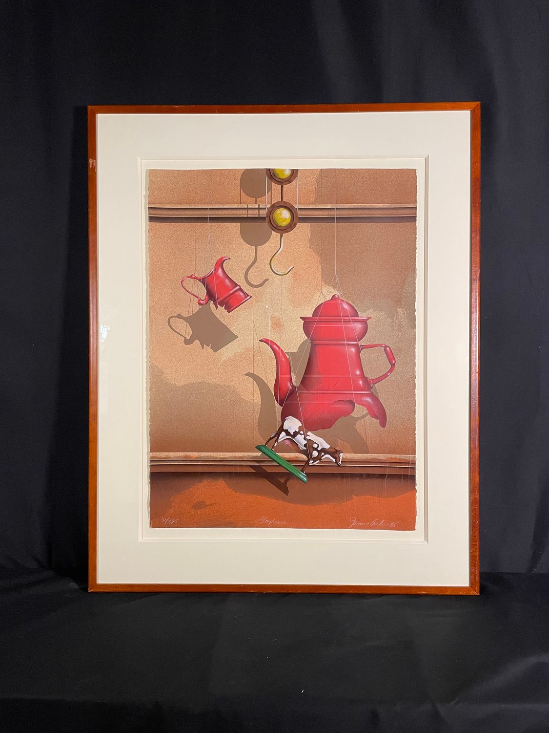 James Carter "Playhouse" Original Signed Screenprint/Serigraph c.1985 in Custom Frame