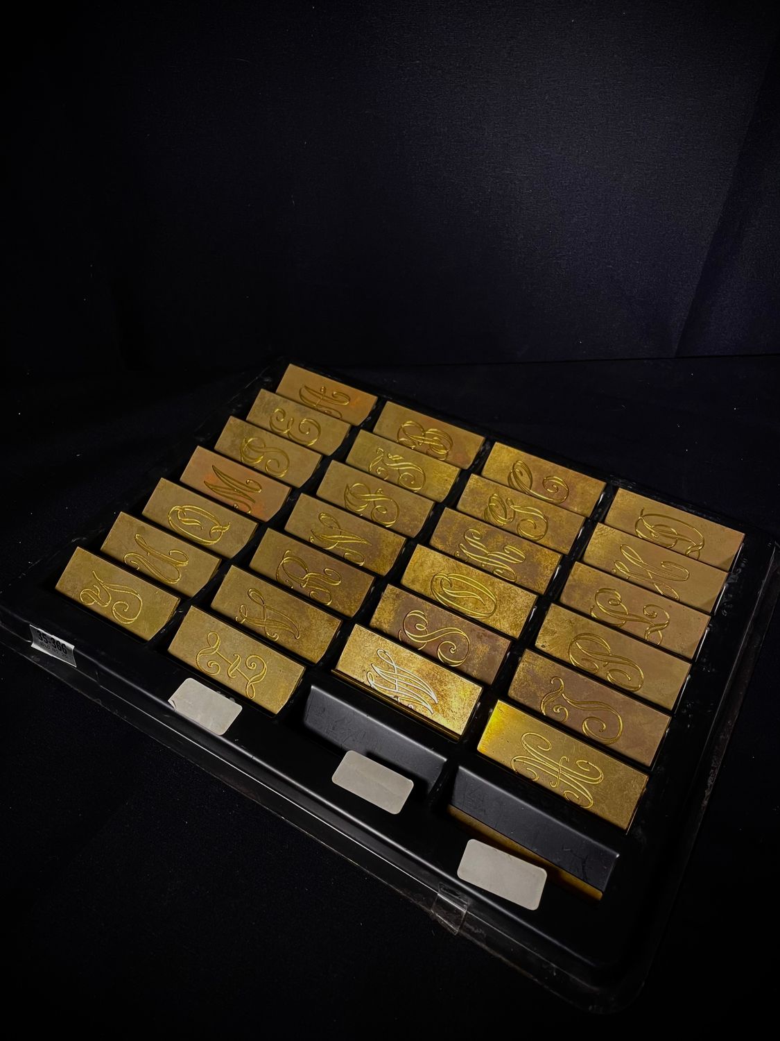 New Hermes Brass Engraving Font Set No. 35-366