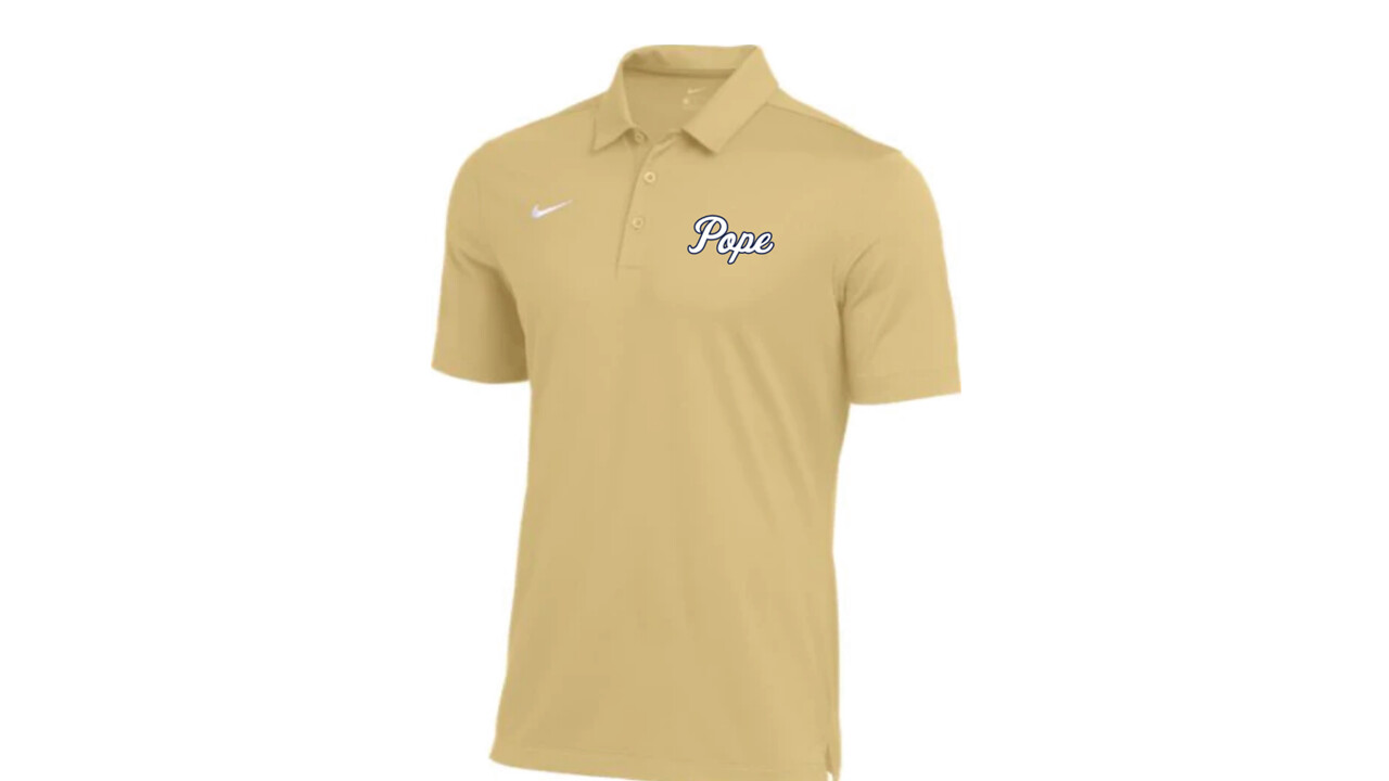 Nike Franchise Polo Gold with cursive Pope