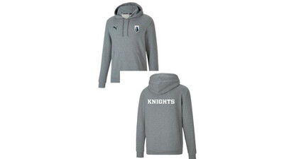 Puma TeamCup Grey Hooded Jacket with ARMOR & KNIGHTS