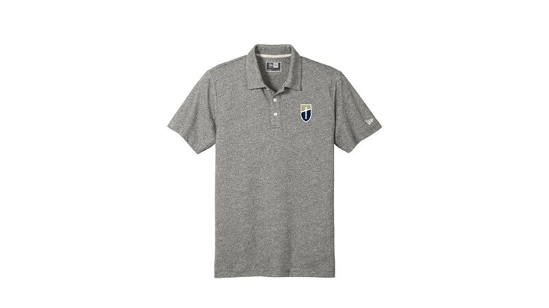 New Era Slub Polo Shadow Grey Twist with Shield