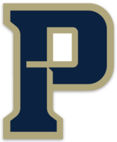 STICKER - "P" in Navy and Gold Outline (2.5" x 3")