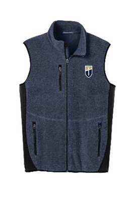 Port Authority Navy Fleece Vest with Shield