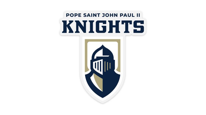 Pope Saint John Paul II Knight Clear Sticker 3.75&quot; x 4.0&quot;