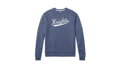SWEATSHIRT - Knights Script White/Blue Out