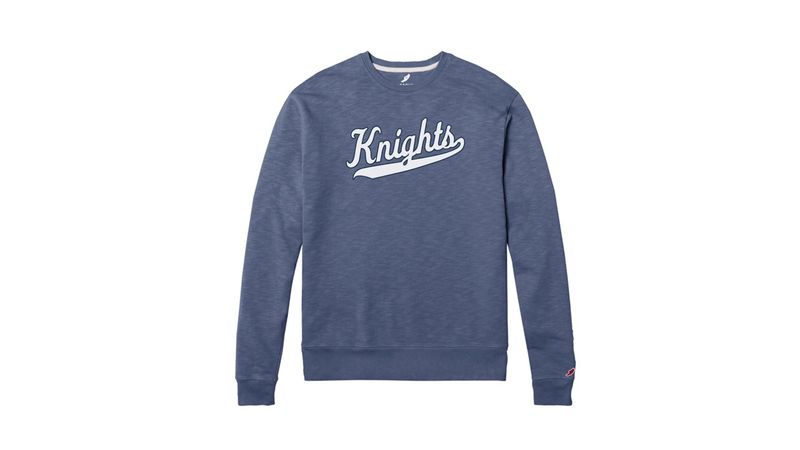SWEATSHIRT - Knights Script White/Blue Out