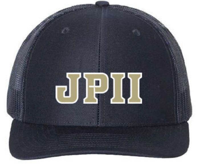 CAP - Athetic JPII Gold on Navy Trucker