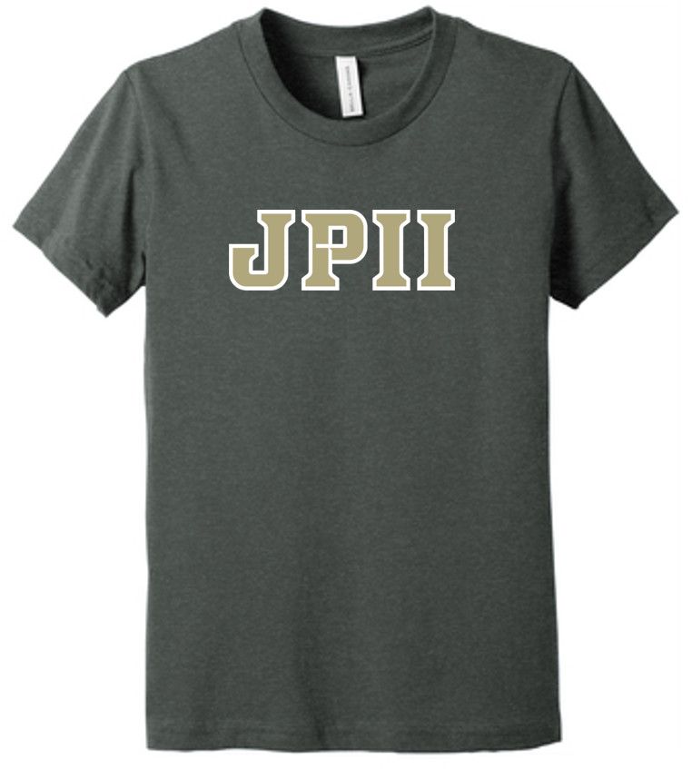 SS TEE - Athletic JPII Gold/White Outline