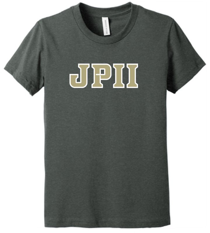 SS TEE - Athletic JPII Gold/White Outline