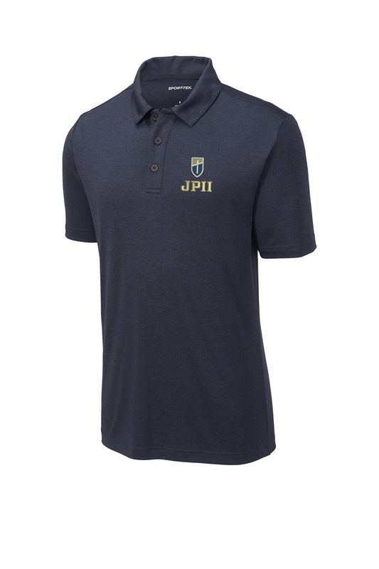 POLO - SportTek Navy Hthr Shield+JPII