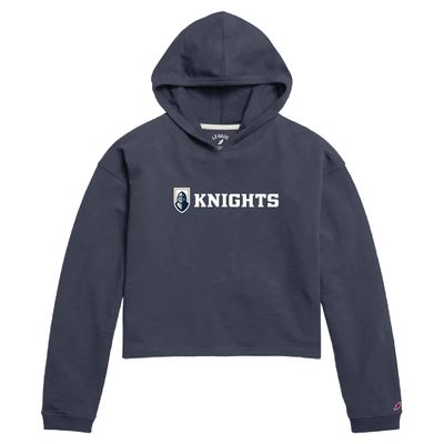 HOODIE-Women- League Armor+Knights Crop