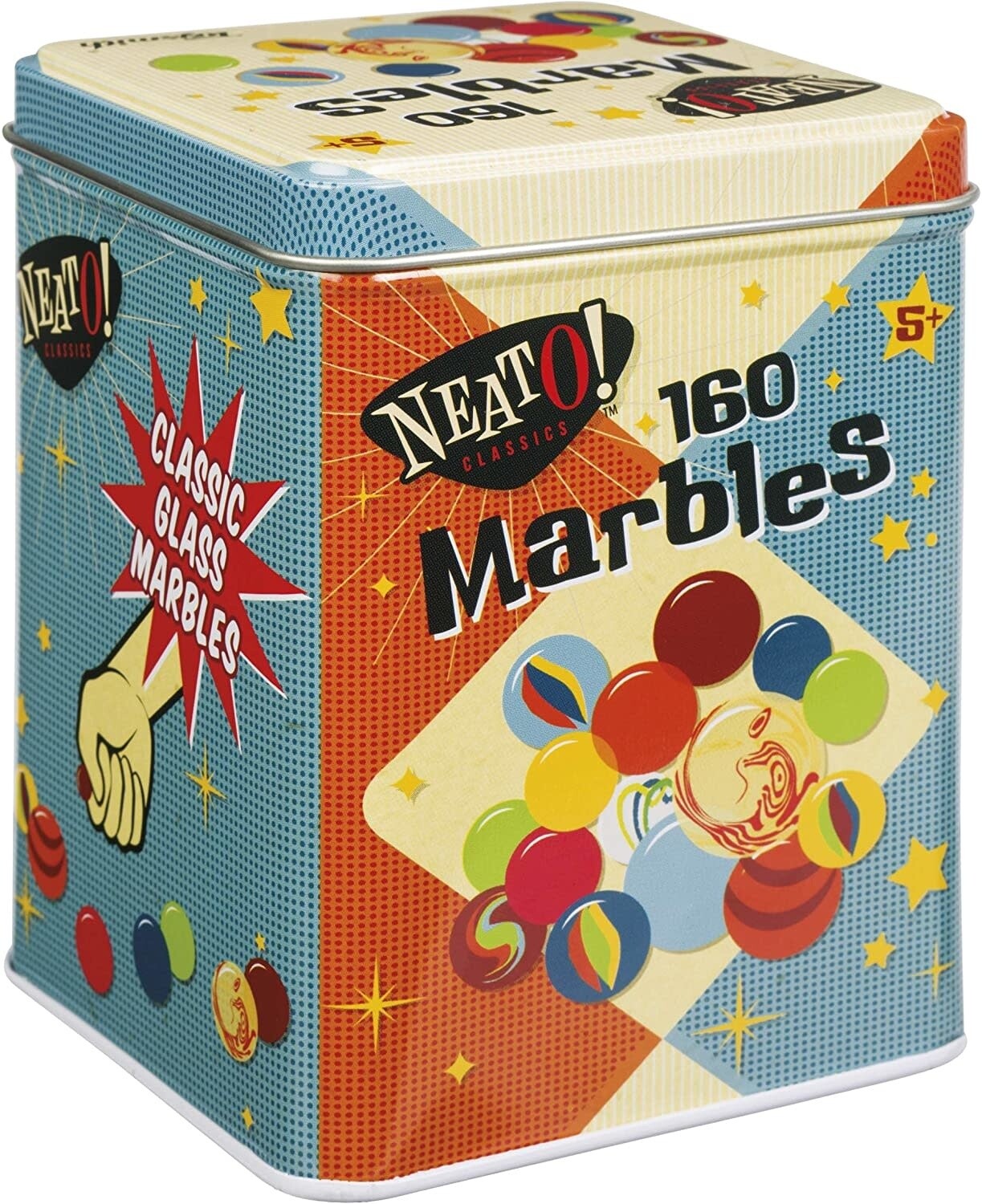 Marbles In Tin Box