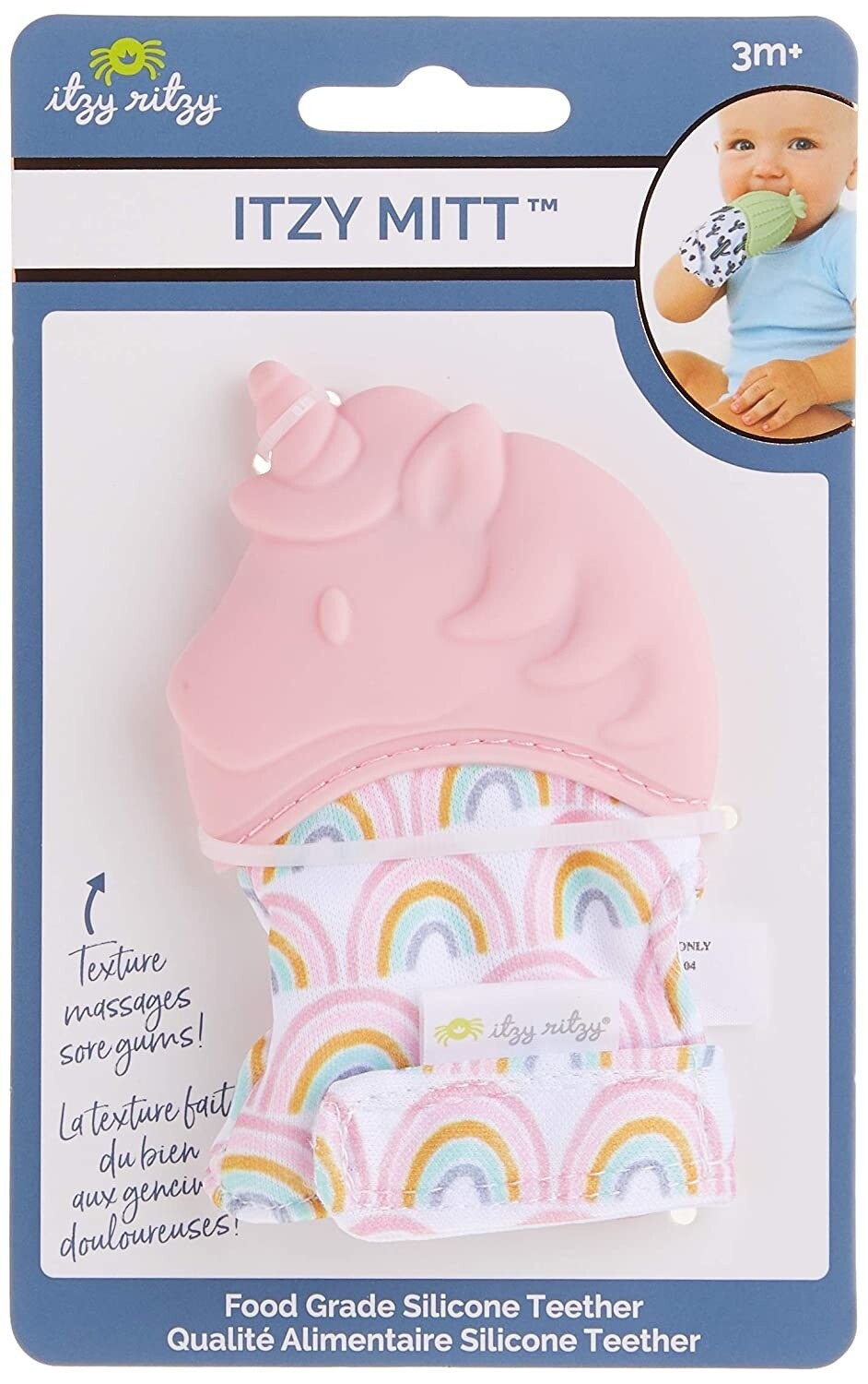 Itzy Teething Mitt Pink Unicorn