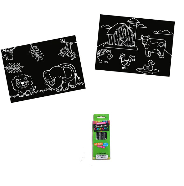 Chalkboard Mini Mat Jungle/Farm Set