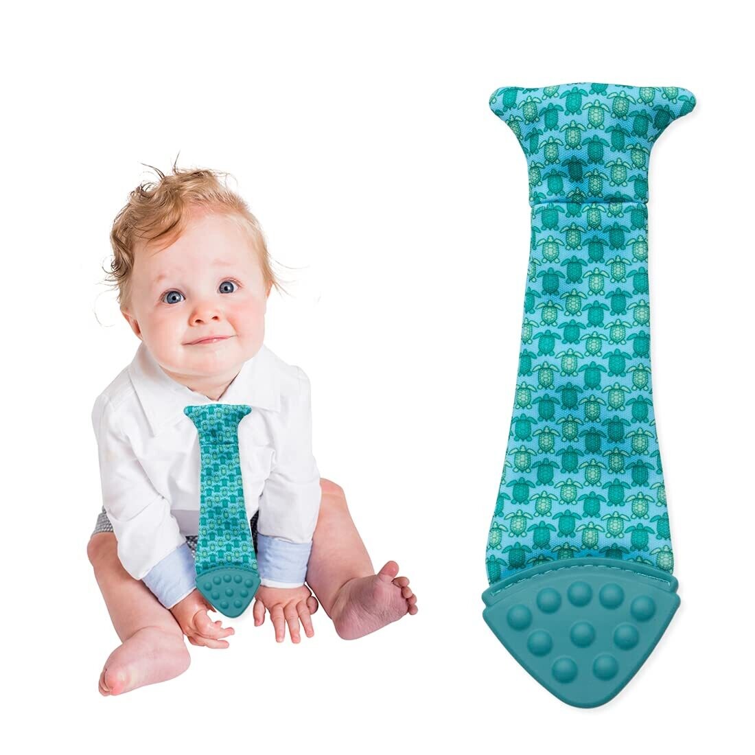Tasty Tie Teether &amp; Crinkle Toy-Turtle