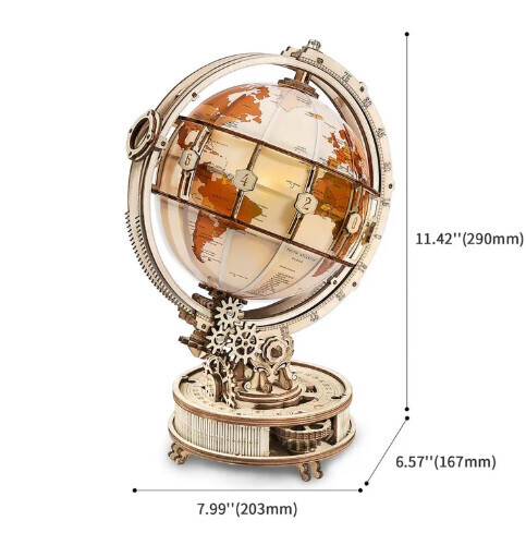 DIY Wooden Luminous Globe v2