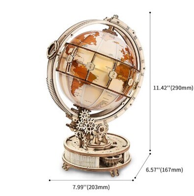 DIY Wooden Luminous Globe v2